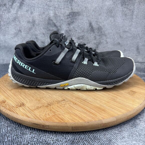 Merrell Shoes Womens Size 9.5 Black Gray Trail Running Vibram Low Top J135384 - Picture 1 of 10